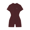 Women's Quarter-Zip Short Sleeve Romper