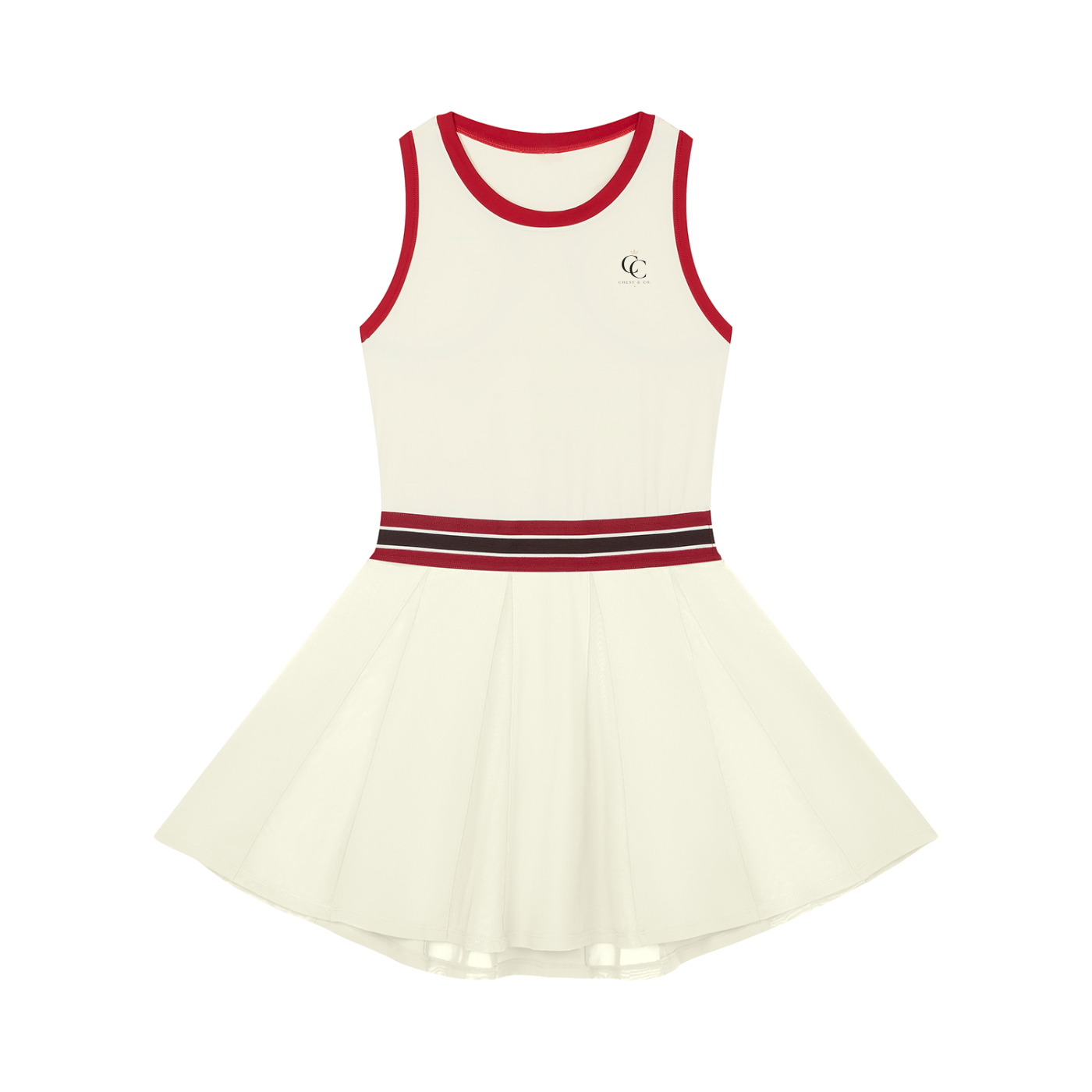 Women's Color Block A-Line Sleeveless Dress