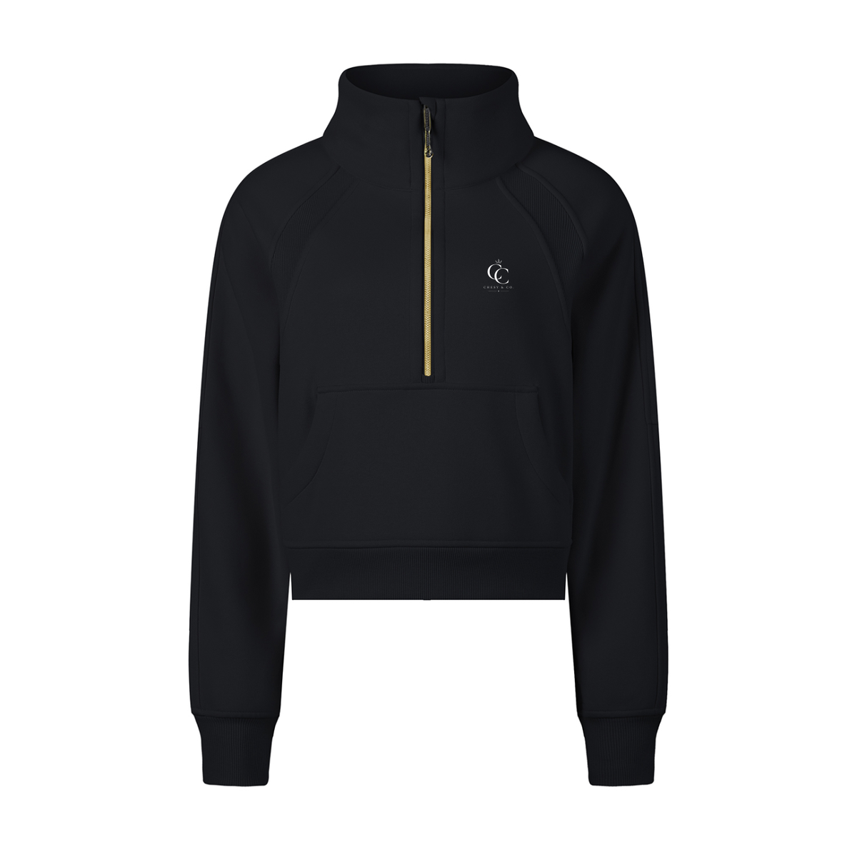 Cropped Half-Zip Sweatshirt