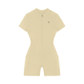 Women's Quarter-Zip Short Sleeve Romper