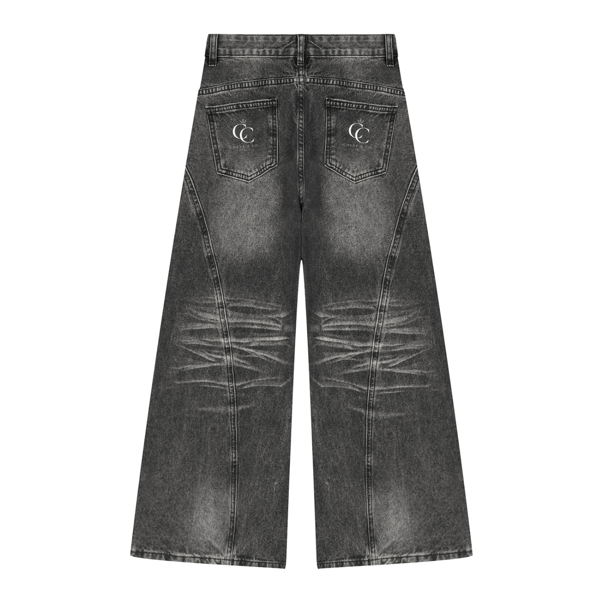 Women’s Vintage Wash Wide Leg Denim Jeans