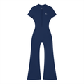 Women’s Tight Flared Leg Quarter-Zip Jumpsuit